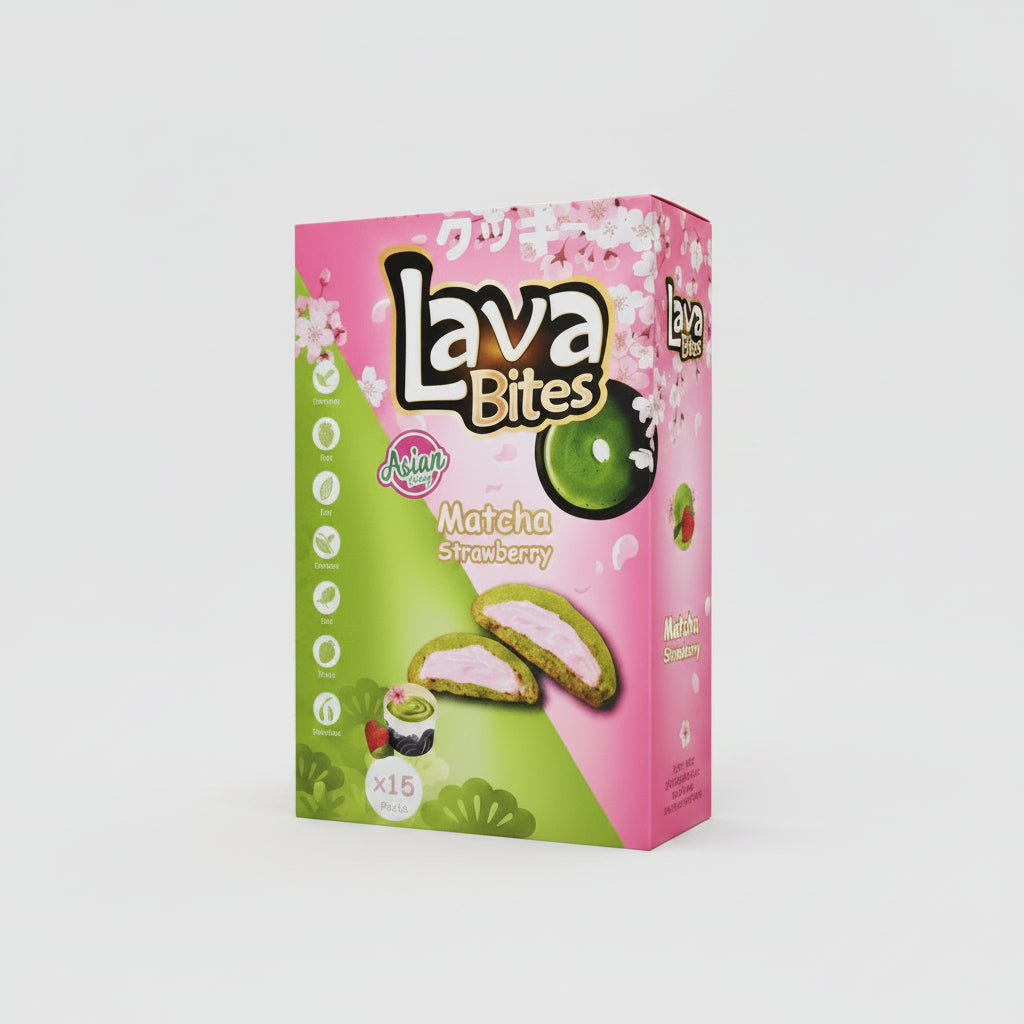 Unico Lava Bites S'berry 草莓綠荼流心曲奇